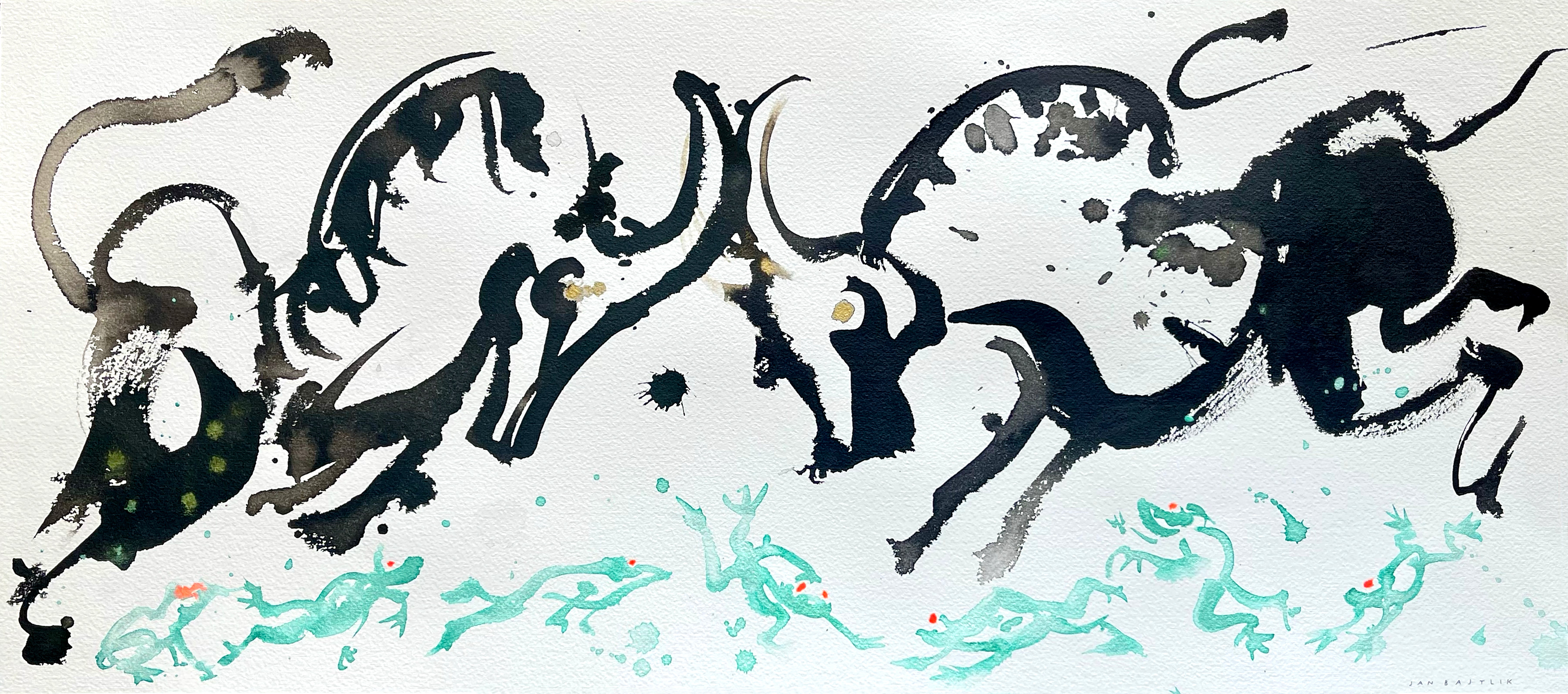 LES DEUX TAUREAUX ET UNE GRENOUILLE