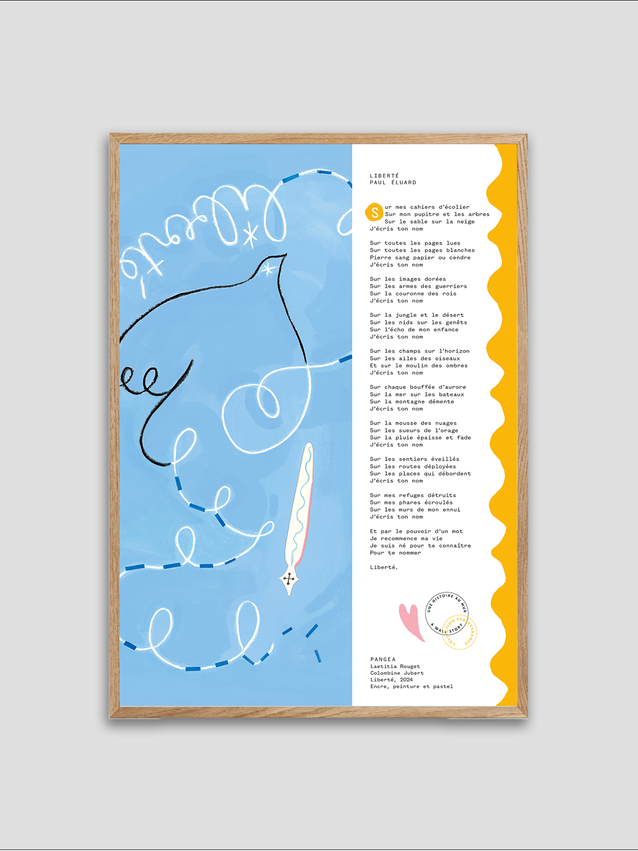 LIBERTÉ DE PAUL ÉLUARD - English poster