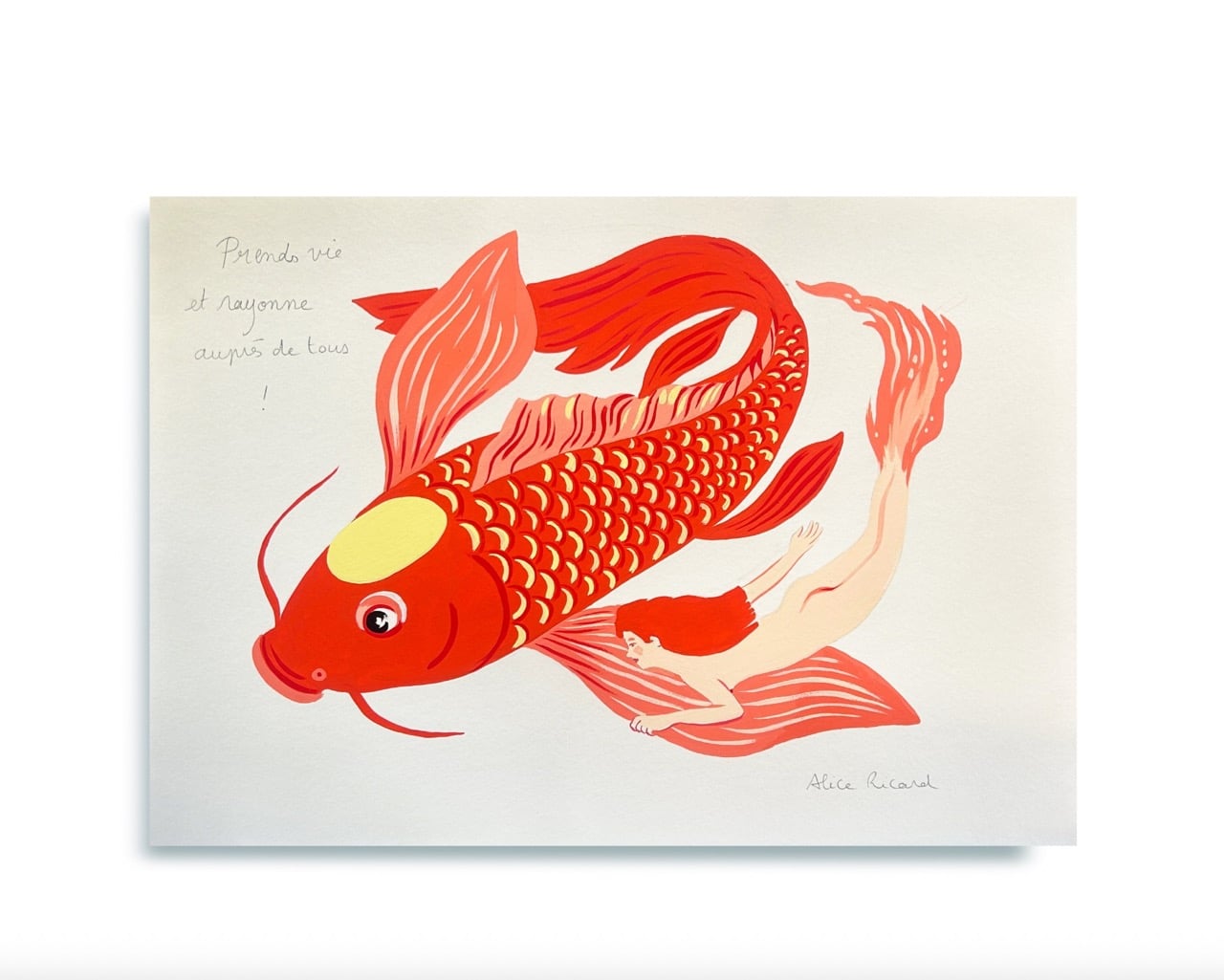 La Carpe rouge - English poster